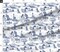 Toile Zombie Apocalypse Scary Monster Blue White Custom Printed Fabric by Spoonflower Various Fabrics by the Yard or Fat Quarter